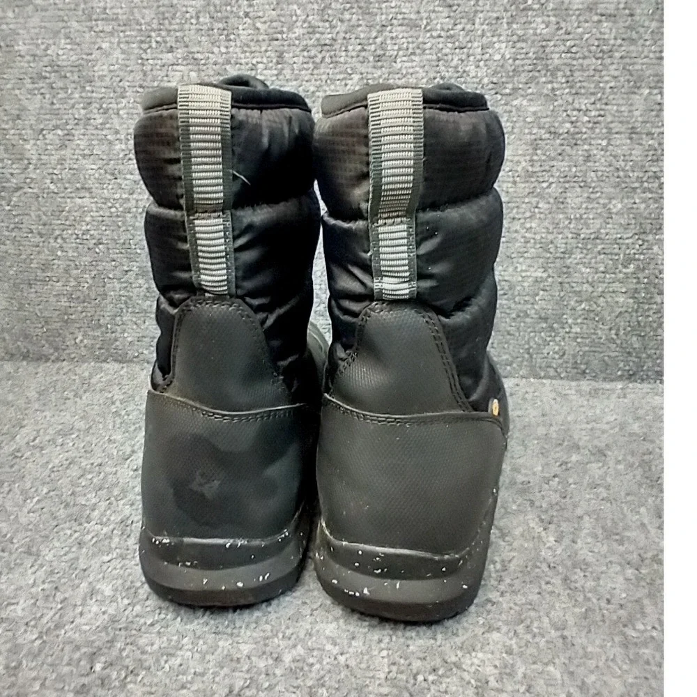 Bogs Skyline Snow Boots Kids Size 4 Black Waterproof Insulated Winter 73220K-001